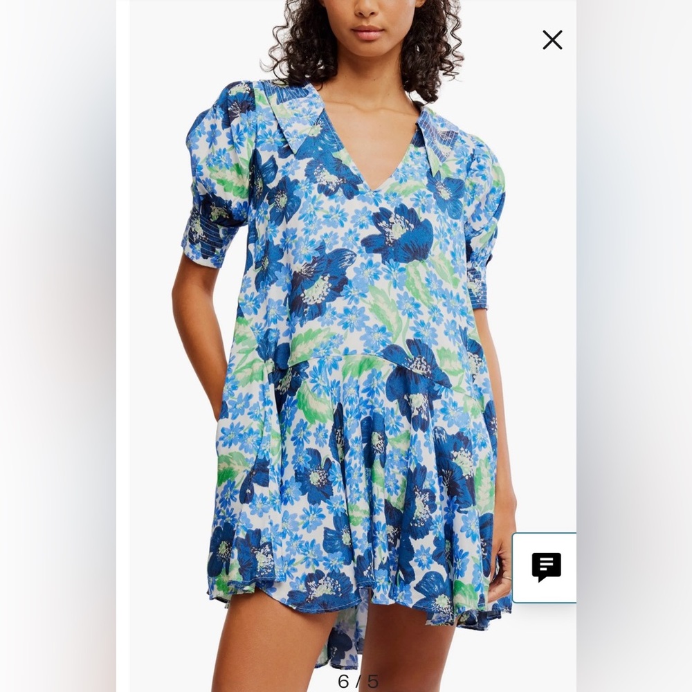 New Free People Moon Chaser tiered dress